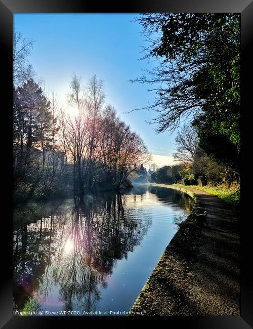 Stourbridge Canal in Winter Framed Print by Steve WP