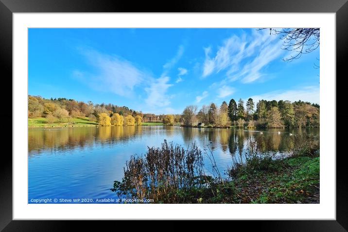 Himley Hall Lake Framed Mounted Print by Steve WP