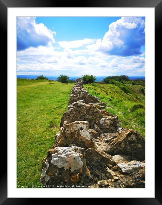 Dry Stone Wall Framed Mounted Print by Steve WP