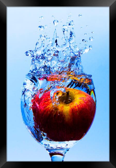 Cider Apple Splash Framed Print by George de Putron