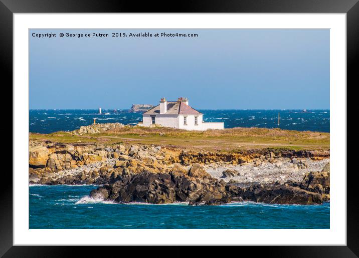 Lighthouse Shore Station Guernsey Framed Mounted Print by George de Putron