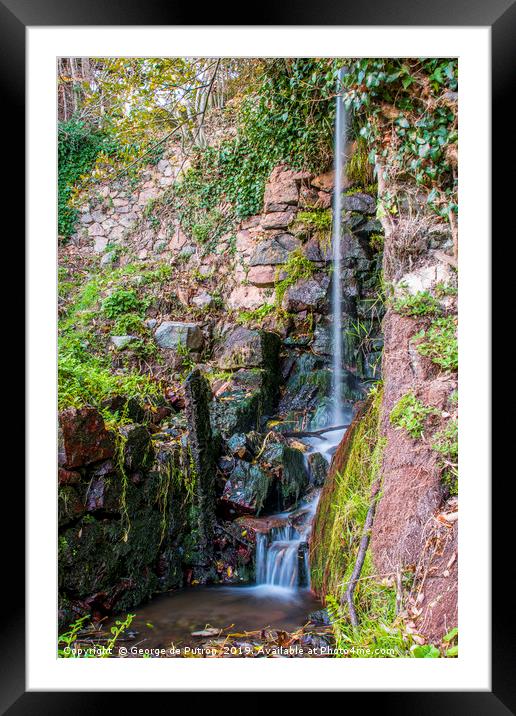 The Old Mill Waterfall Framed Mounted Print by George de Putron