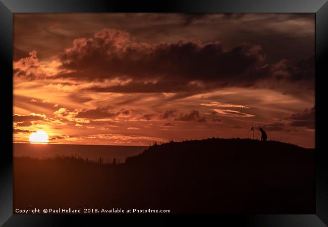 Twilight  Golf Framed Print by Paul Holland