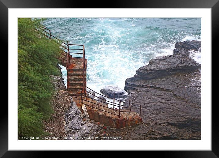 Sea promenade, mind the step! Framed Mounted Print by Luisa Vallon Fumi