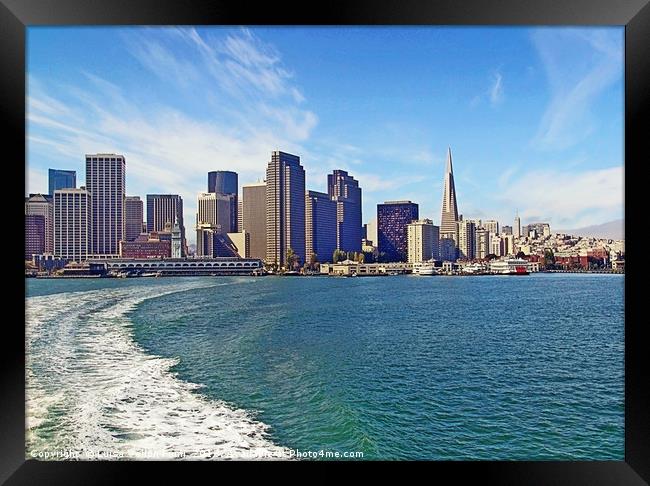 USA, California, San Francisco skyline from sea Framed Print by Luisa Vallon Fumi