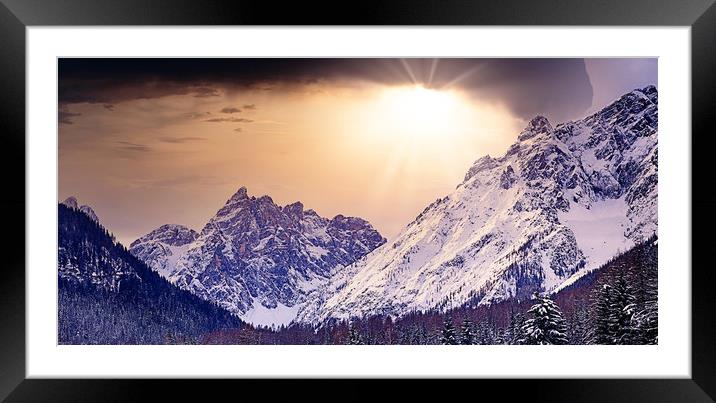 Dolomites, beautiful mountains of the Italian Alps Framed Mounted Print by Luisa Vallon Fumi