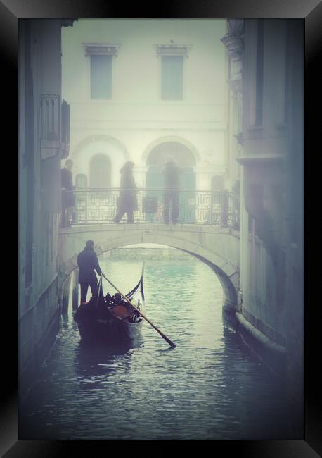 Foggy day in Venice Framed Print by Luisa Vallon Fumi
