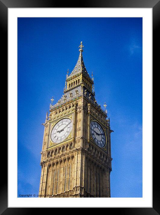 London Big Ben Framed Mounted Print by Luisa Vallon Fumi
