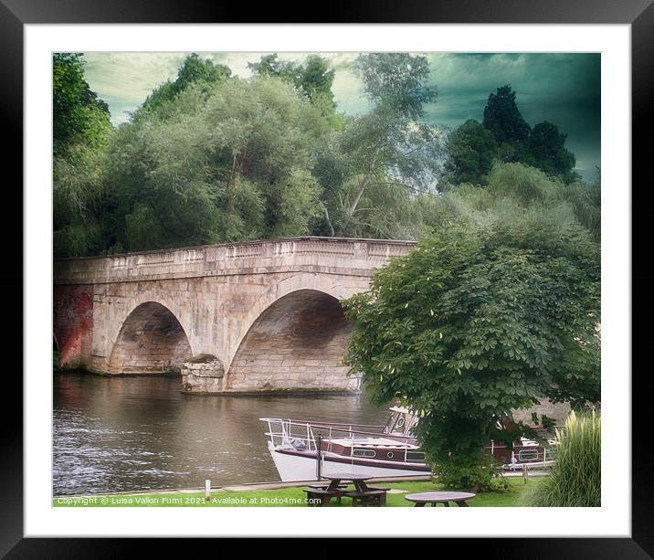 Henley Bridge on river Thames Framed Mounted Print by Luisa Vallon Fumi