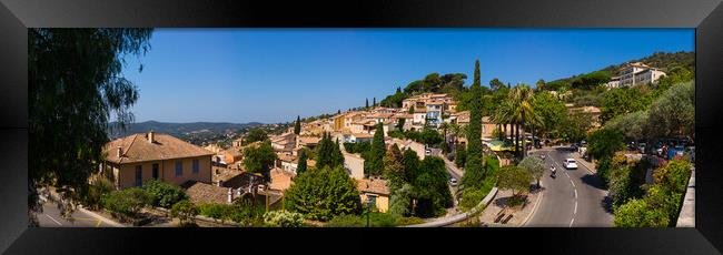 Panoramic Summertime Bliss in Bormes-Les-Mimosas. Framed Print by youri Mahieu
