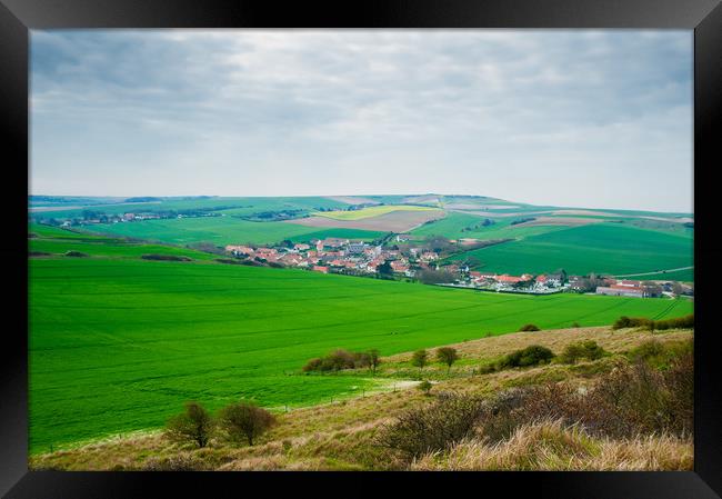 view from cap Blanc Nez Framed Print by youri Mahieu