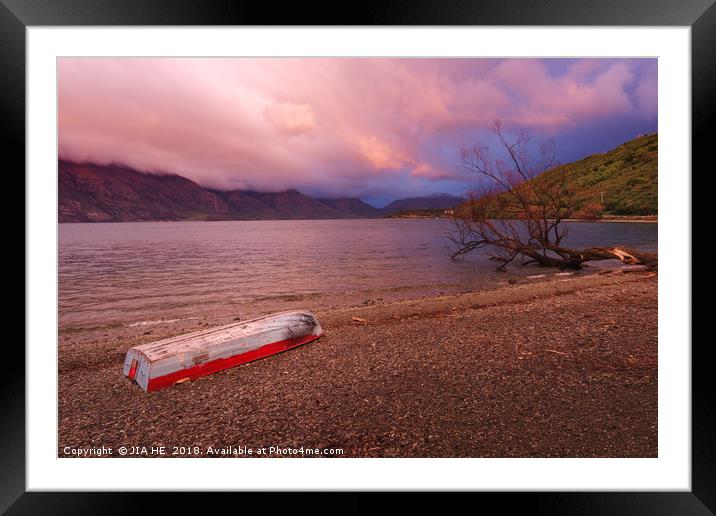 glenorchy morning  Framed Mounted Print by JIA HE