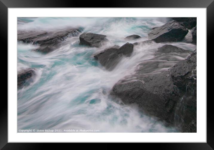 Tidal cascade Framed Mounted Print by Steve Bishop