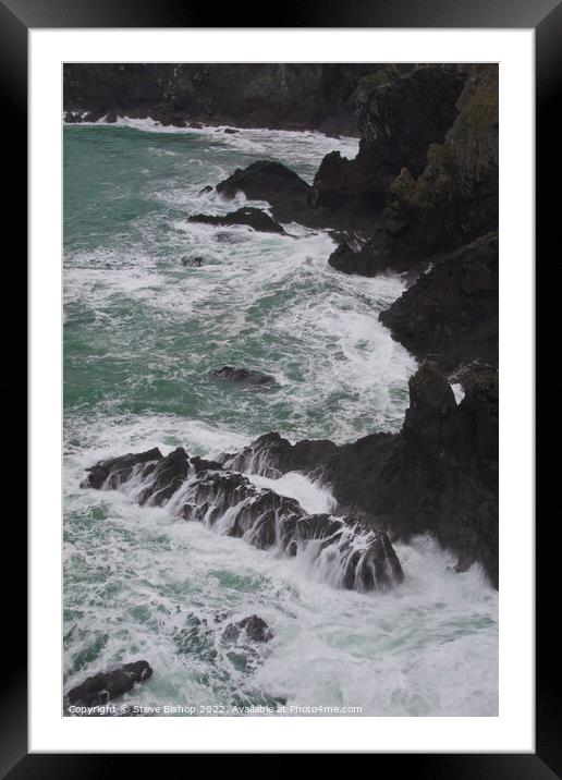 Soapy Cove cliffs - Cornwall Lizard coast. Framed Mounted Print by Steve Bishop