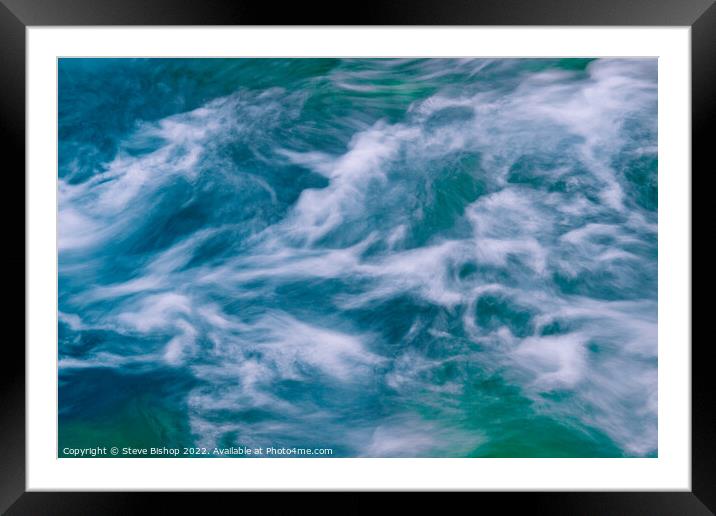 Just waves. Framed Mounted Print by Steve Bishop