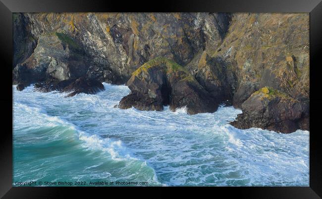 Soapy Cove - Cornwall, Lizard Coast Framed Print by Steve Bishop