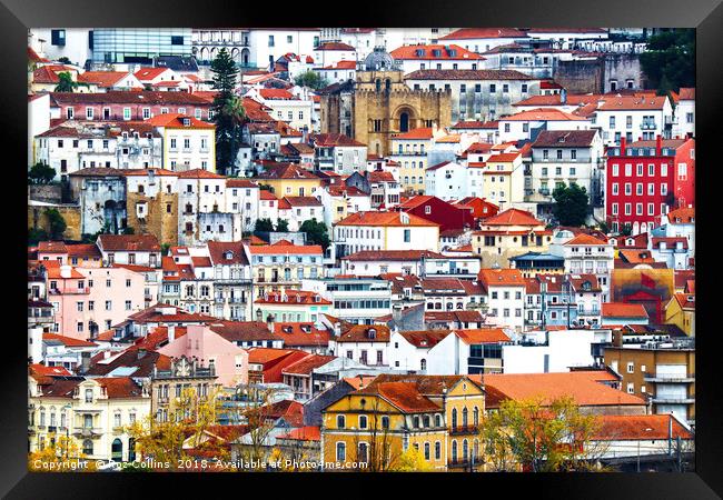 The Old, Very Old and The New, Coimbra, Portugal Framed Print by Roz Collins