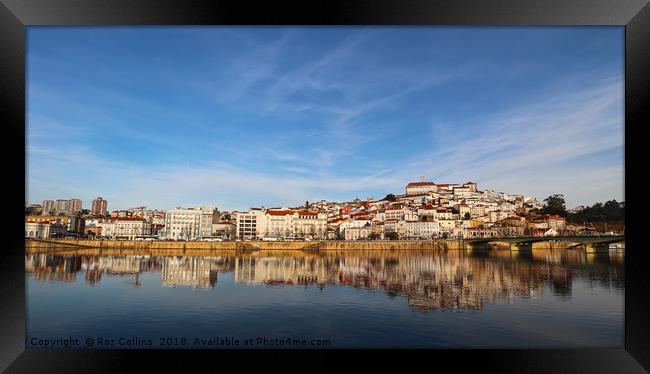 Coimbra Winter Landscape Framed Print by Roz Collins