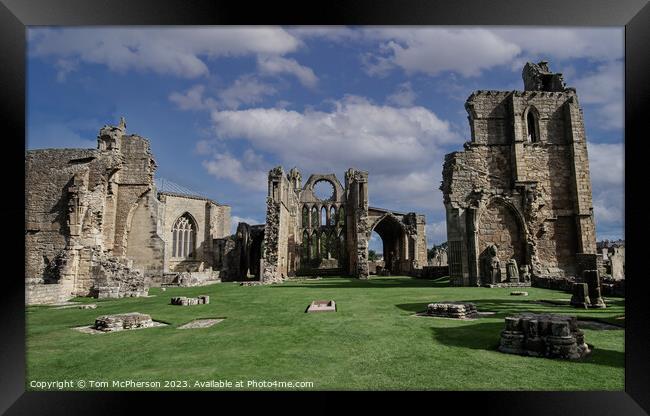 Majestic ruins of Elgin Cathedral Framed Print by Tom McPherson