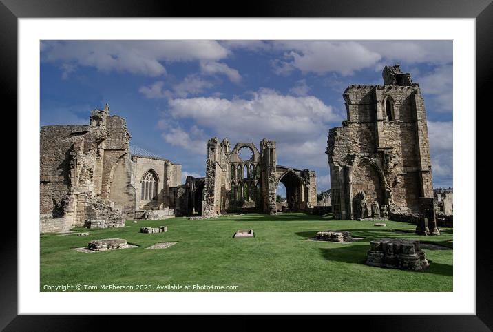 Majestic ruins of Elgin Cathedral Framed Mounted Print by Tom McPherson