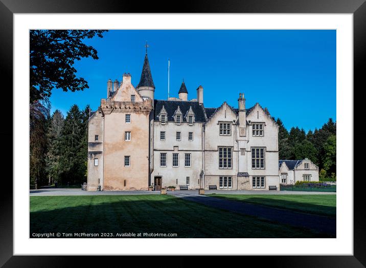 Majestic Brodie Castle: A Scottish Heritage Framed Mounted Print by Tom McPherson