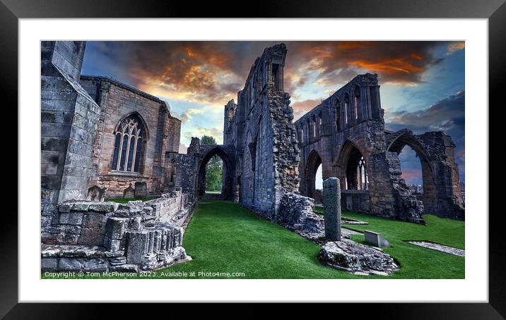 Majestic Ruins of Elgin Cathedral Framed Mounted Print by Tom McPherson