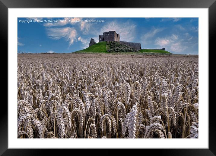 Field of Barley at Duffus Castle Framed Mounted Print by Tom McPherson