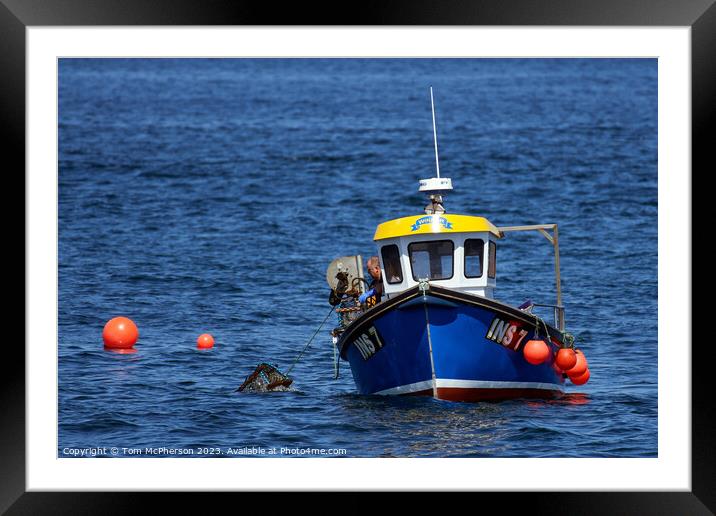 Serenity of Lobsterboat Fishing Framed Mounted Print by Tom McPherson