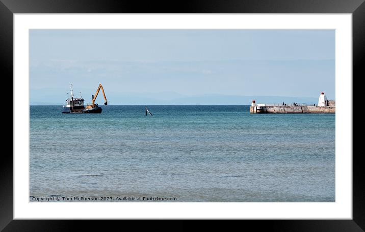 Selkie Dredging in Burghead Framed Mounted Print by Tom McPherson