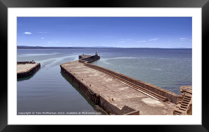 Tranquil Burghead Bay Seascape Framed Mounted Print by Tom McPherson