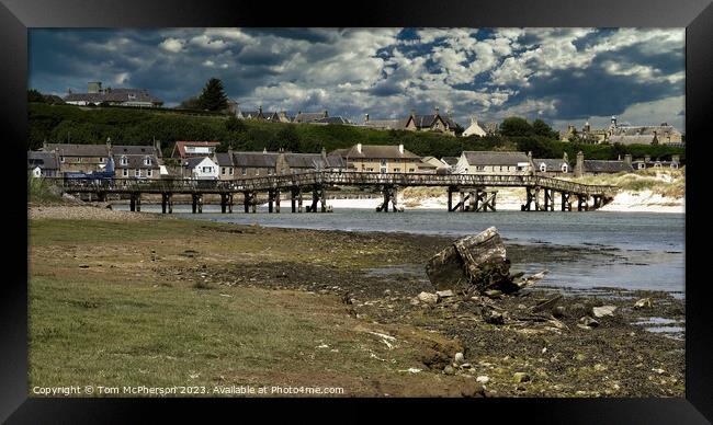 Lossiemouth Old Bridge and Wreck Framed Print by Tom McPherson