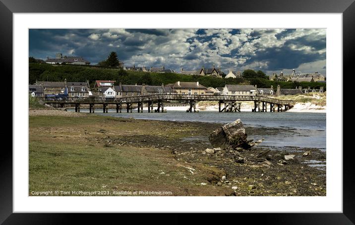 Lossiemouth Old Bridge and Wreck Framed Mounted Print by Tom McPherson