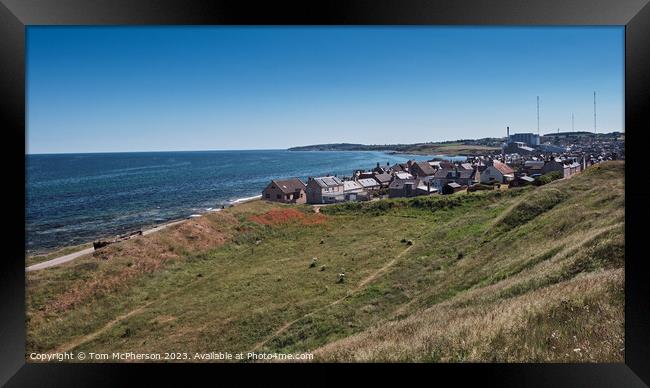 The Untamed Seascape of Burghead Village Framed Print by Tom McPherson