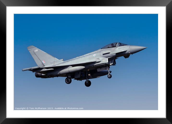 Eurofighter Typhoon FGR.4 in Flight Framed Mounted Print by Tom McPherson