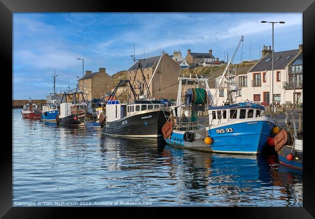 Fishing Boats at Burghead Harbour Framed Print by Tom McPherson