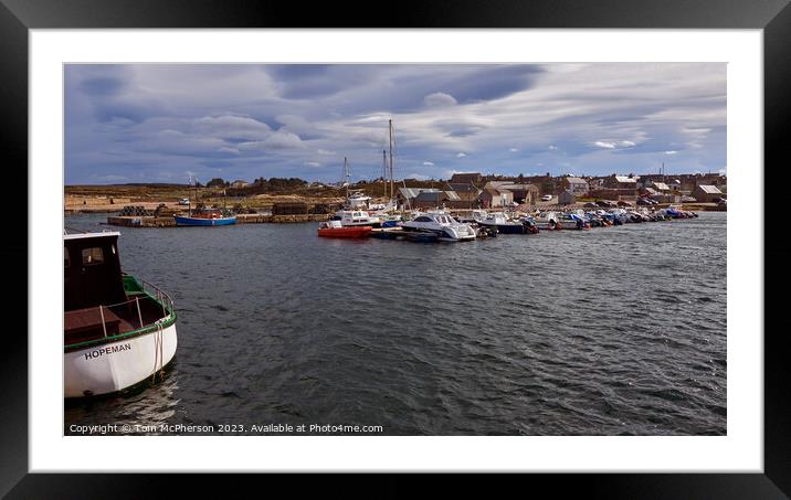 Tranquil Serenity of Hopeman Harbour Framed Mounted Print by Tom McPherson