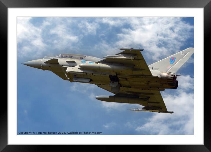 "Aerial Symphony: Eurofighter Typhoon T3 ZK381" Framed Mounted Print by Tom McPherson