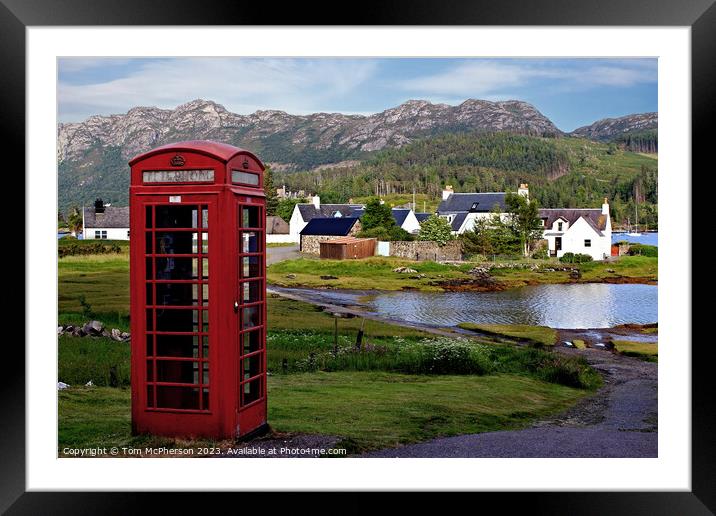 "Timeless Connection: The Iconic Red Phone Box" Framed Mounted Print by Tom McPherson