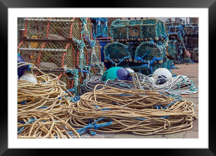 "Seafaring Treasures: A Tapestry of Scottish Coast Framed Mounted Print by Tom McPherson