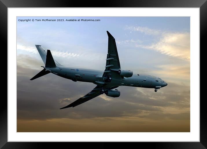 "Ocean Guardian: RAF Poseidon MRA1 at RAF Lossiemo Framed Mounted Print by Tom McPherson