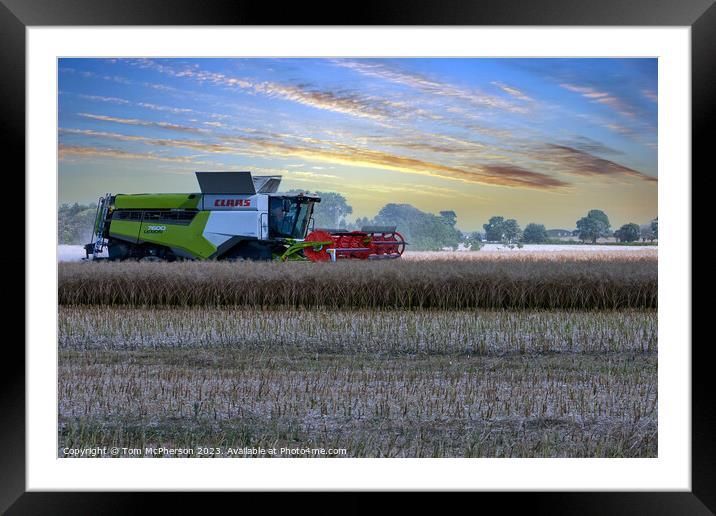 Reaping the Harvest Framed Mounted Print by Tom McPherson