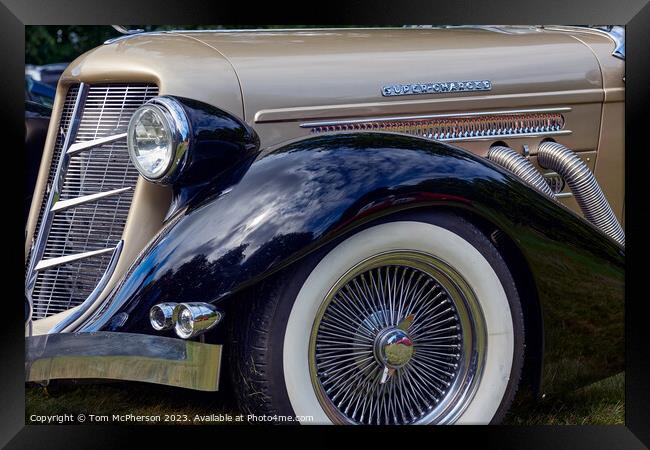 "Timeless Elegance: A Vintage Car's Allure" Framed Print by Tom McPherson