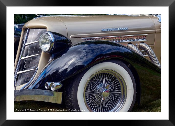 "Timeless Elegance: A Vintage Car's Allure" Framed Mounted Print by Tom McPherson