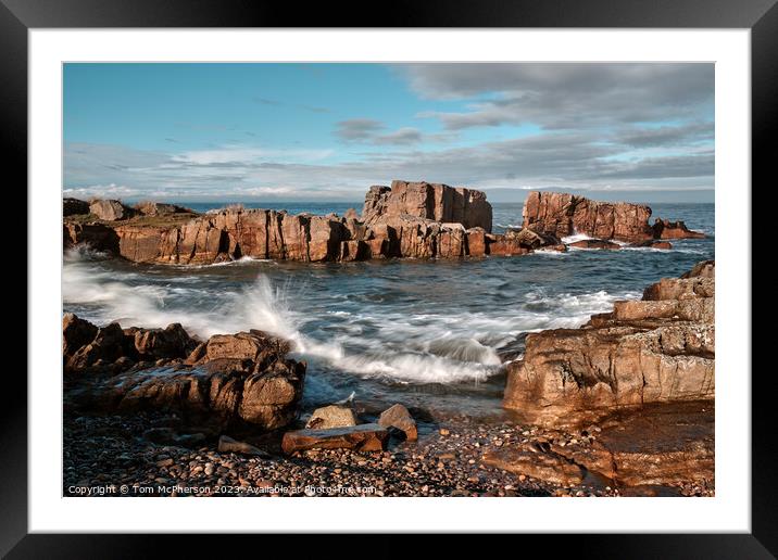 "A Serene Sunset Embraces Daisy Rock" Framed Mounted Print by Tom McPherson