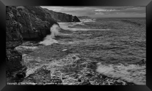 Serene serenade of the Moray coast Framed Print by Tom McPherson
