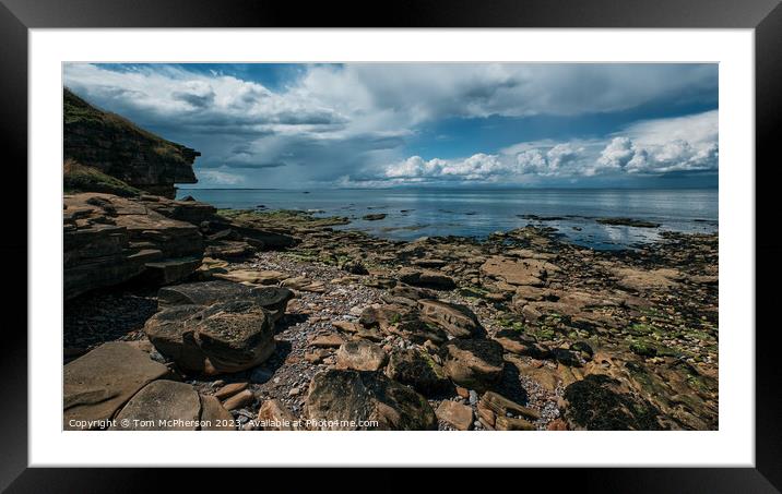 Fiery Majesty of the Scottish Seascape Framed Mounted Print by Tom McPherson