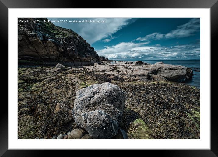 Moray Firth Seascape at Cummingston  Framed Mounted Print by Tom McPherson