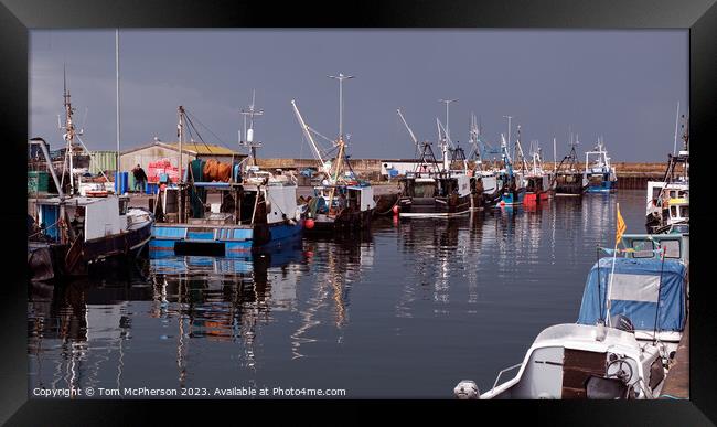 "Harbour Haven: A Serene View of Burghead" Framed Print by Tom McPherson