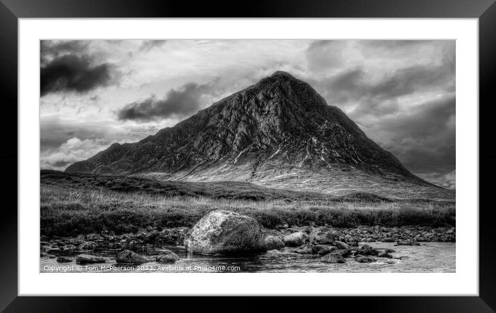 Towering Majesty: The Pinnacle of Buachaille Etive Framed Mounted Print by Tom McPherson