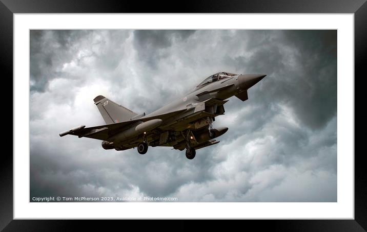Agile Power: Typhoon FGR.Mk 4 in Action Framed Mounted Print by Tom McPherson
